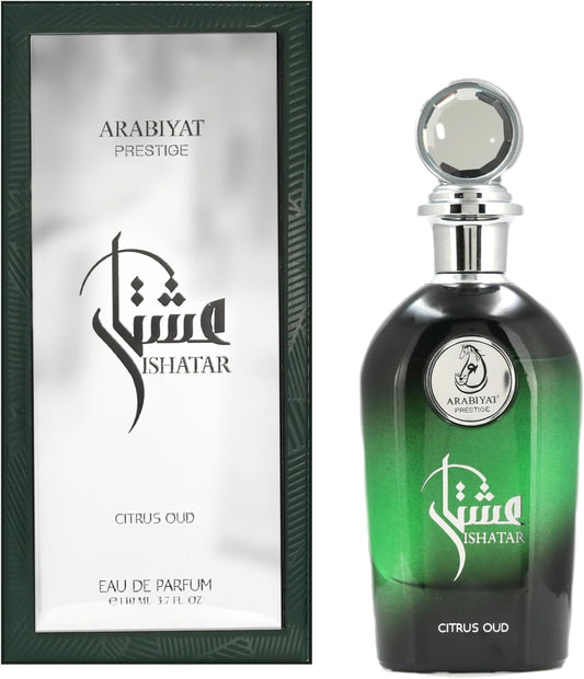 my perfumes Arabiyat Prestige Ishatar Citrus Oud EDP Eau de Parfum For Women And Men (Unisex), 110 ml Made in UAE