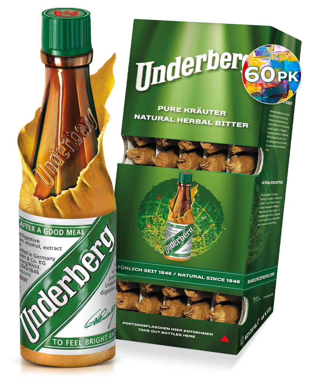Underberg Natural Herb Bitters, 2-Ounce (Pack of 5)