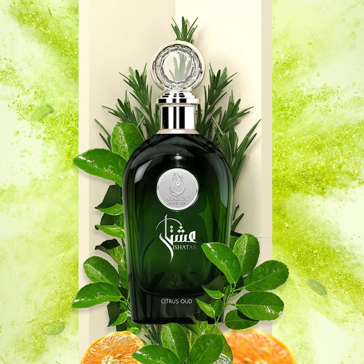 my perfumes Arabiyat Prestige Ishatar Citrus Oud EDP Eau de Parfum For Women And Men (Unisex), 110 ml Made in UAE