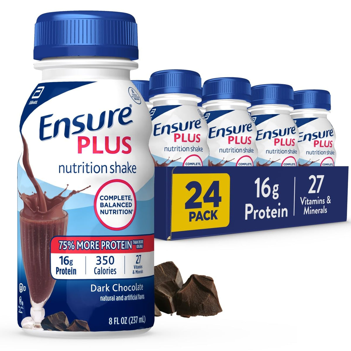 Ensure Plus Strawberry Nutrition Shake, 24 Pack
