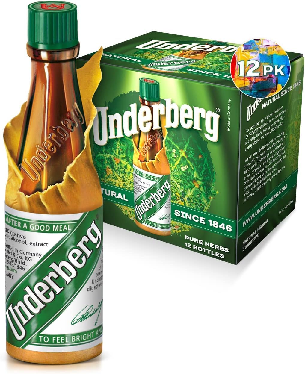 Underberg Natural Herb Bitters, 2-Ounce (Pack of 5)
