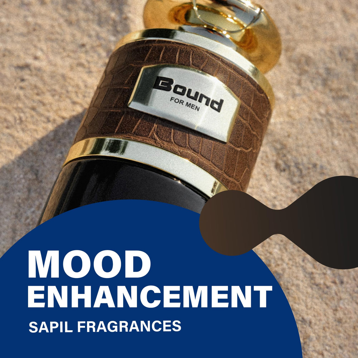 Sapil Bound Eau de Parfum for Men – Long Lasting Oriental Spicy Perfume | Green Mandarin, Cardamom & Leather Notes | Warm Masculine Fragrance | 3.4 oz / 100ml